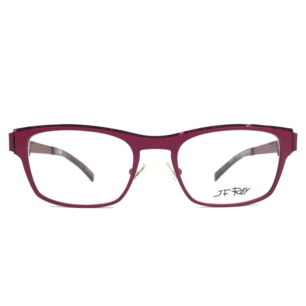 J.F. Rey Eyeglasses Frames JF2552 8585 Fuchsia Plum Pink Purple Brown 50-19-138